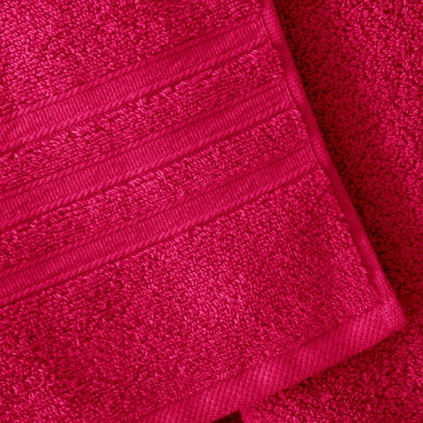Sötét rózsaszín frottír pamut törölköző és fürdőlepedő készlet 6 db-os Zero Twist – Catherine Lansfield-image-3