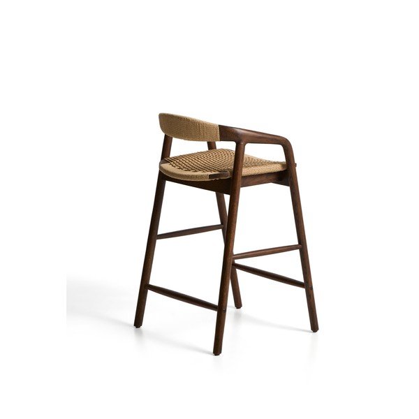 Barna tölgyfa karfás bárszék (ülésmagasság 65 cm) Derile – Kave Home-image-3