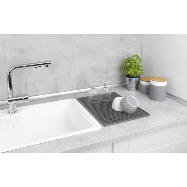 Szürke gumi edénycsepegtető alátét 40x30 cm Maxi – Wenko-image-1