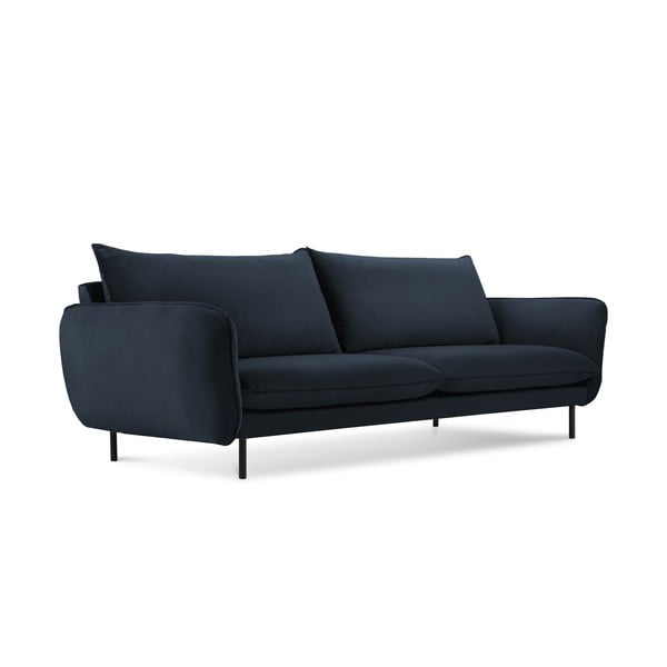 Sötétkék bársony kanapé 200 cm Vienna – Cosmopolitan Design