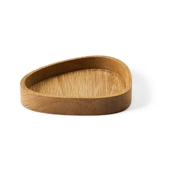 Natúr színű dekoratív fa tárolódoboz 18x16x3 cm Curve M – LIND DNA