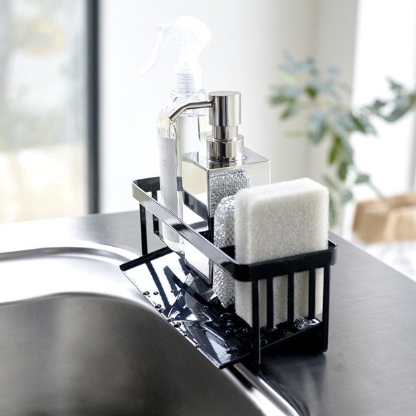 Fekete fém mosogatóeszköz tartó Tower – YAMAZAKI-image-1