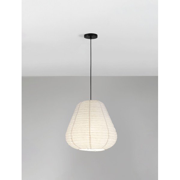 Fehér len függőlámpa ø 50 cm Linnet – Nova Luce-image-3