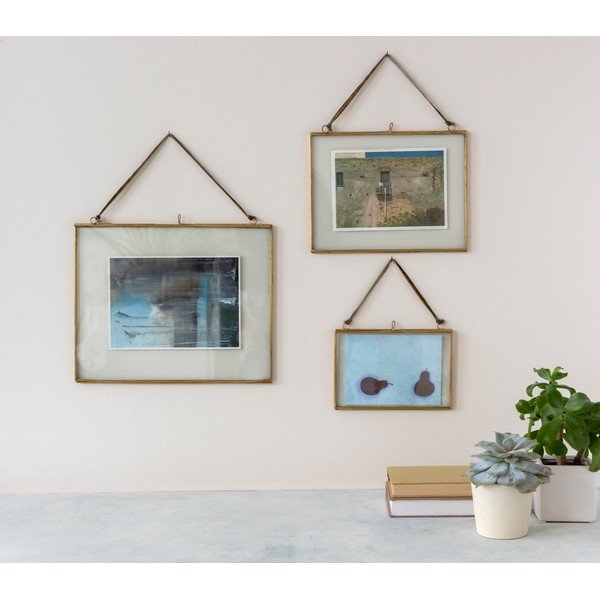 Aranyszínű fém fali képkeret 15x10 cm – Rex London-image-2