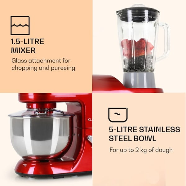 Lucia Rossa piros többfunkciós konyhai robotgép - Klarstein-image-4