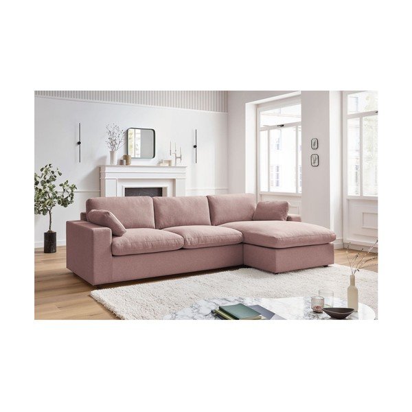 Rózsaszín sarokkanapé Belair – Bobochic Paris-image-1