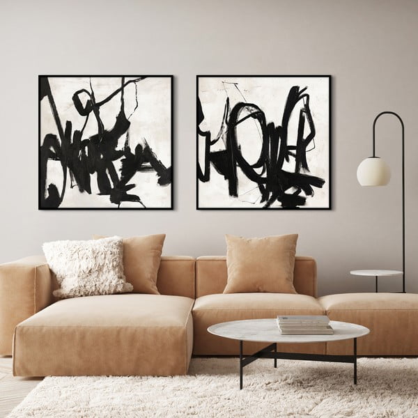 Kézzel festett kép 100x100 cm Playblack 1 - Malerifabrikken-image-3