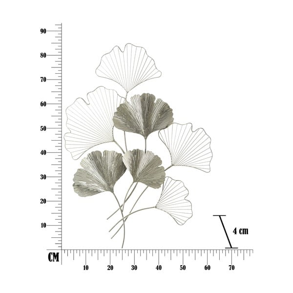 Goxy Silver ezüstszínű fali fémdekoráció, 62 x 86 cm - Mauro Ferretti-image-2