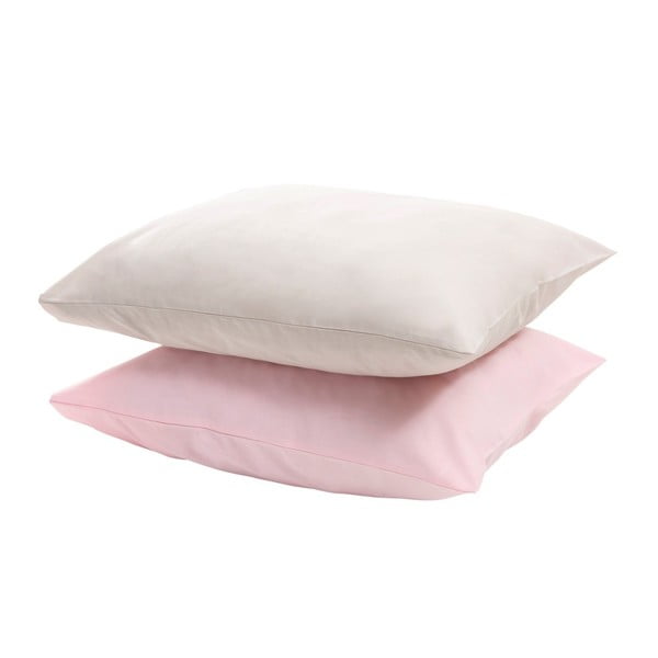 Baby Pillowcase Pink Stone rózsaszín-fehér párnahuzat szett