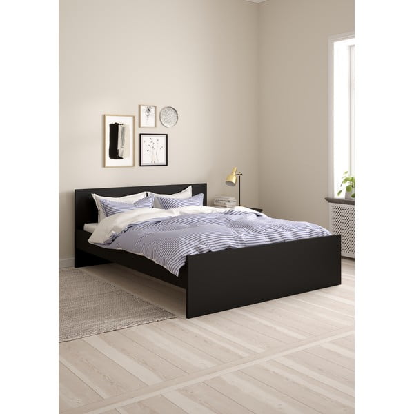 Fekete franciaágy 160x200 cm Naia – Tvilum-image-1