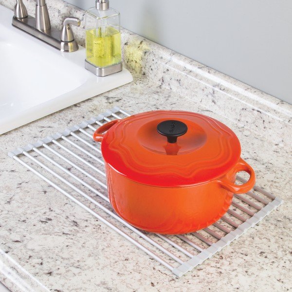 Ezüstszínű alumínium csepegtetőtálca mosogatóra Metro – iDesign-image-4