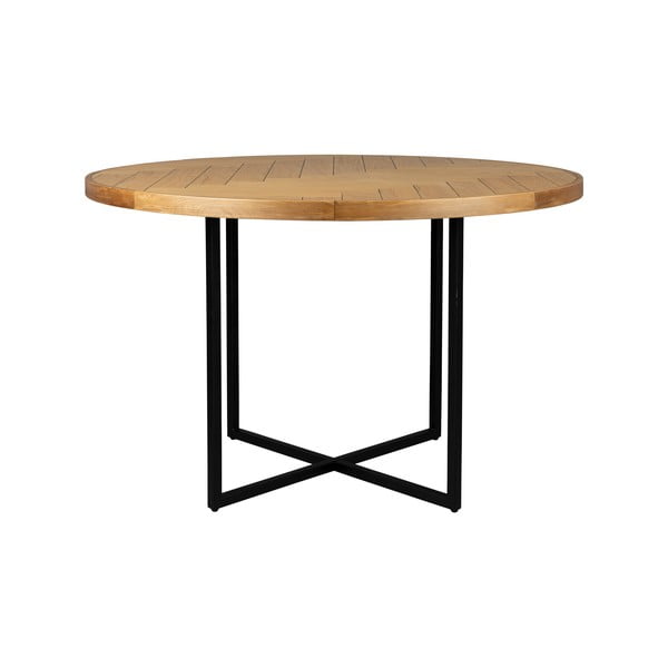 Kerek étkezőasztal tölgyfa dekoros asztallappal ø 120 cm Class – Dutchbone