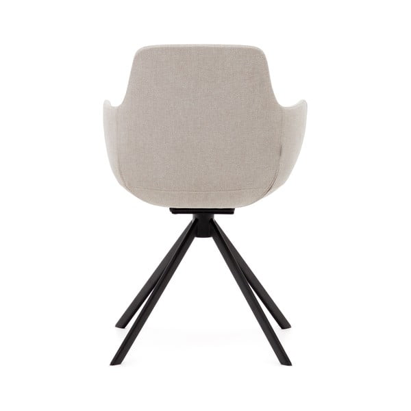 Bézs kárpitozott karfás étkezőfotel szett 2 db-os Tissiana – Kave Home-image-4