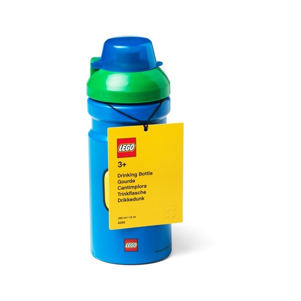 Iconic kék kulacs zöld kupakkal, 390 ml - LEGO®-image-2