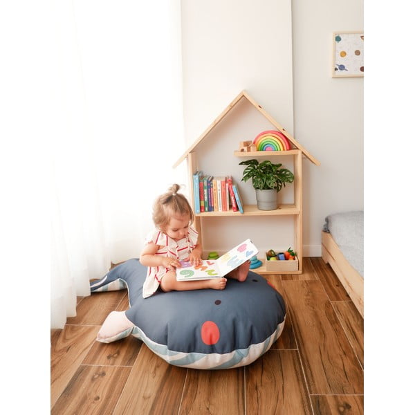 Szürke gyerek babzsák Whale – The Wild Hug-image-2