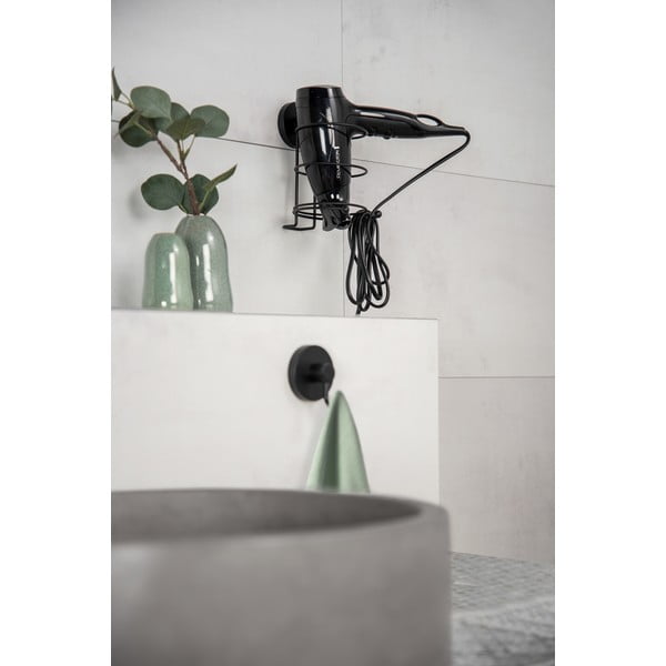 Vacuum-Loc® Milazzo fekete fali hajszárító tartó - Wenko-image-1