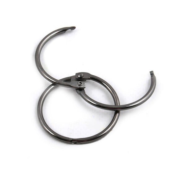 Matt fekete zuhanyfüggöny karika szett 12 db-os Ringo Small – Spirella-image-3