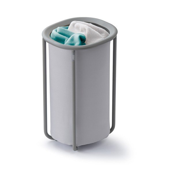 Világosszürke textil szennyeskosár 50 l Duo – Joseph Joseph