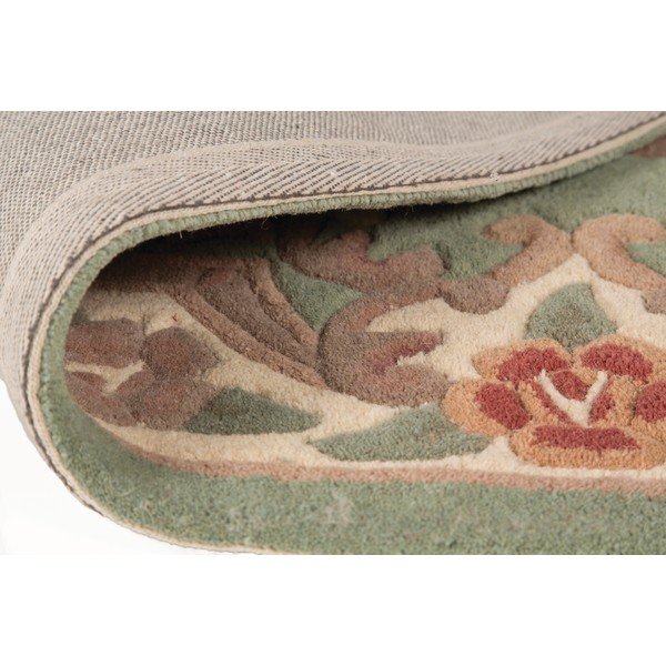 Aubusson zöld gyapjú szőnyeg, 67 x 127 cm - Flair Rugs-image-3
