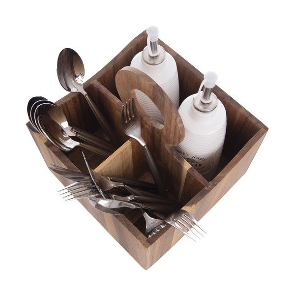 Fa konyhai eszköztartó állvány Wooden – Orion-image-3