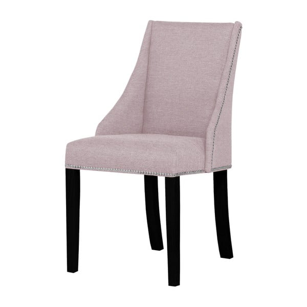 Patchouli púderrózsaszín bükkfa szék, fekete lábakkal - Ted Lapidus Maison