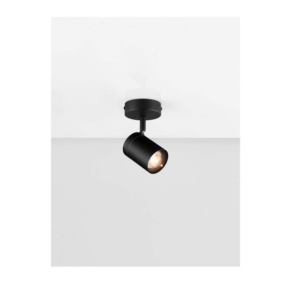 Matt fekete fém spotlámpa hajlítható szerkezettel 12x8 cm Alma – Nova Luce-image-4