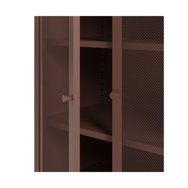 Borvörös fém szekrény 70x100x40 cm Fayna – Marckeric-image-4