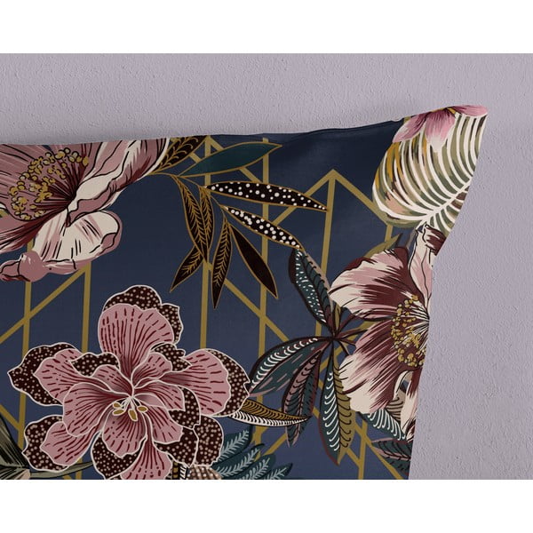 Sötétkék kétszemélyes-hosszabbított mikroszálas ágyneműhuzat 200x220 cm Jos – Good Morning-image-3