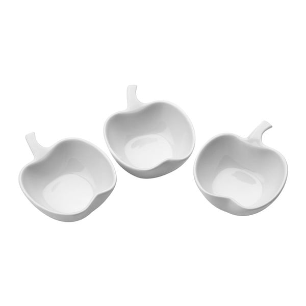 Apple Shape 3 db-os porcelán tálka szett - Premier Housewares