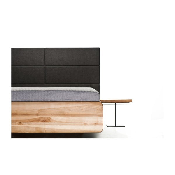 Boxspring olajkezelt kőrisfa ágy, 120 x 210 cm - Mazzivo-image-2