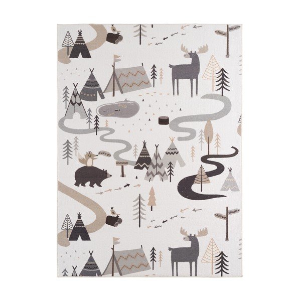 Krémszínű mosható gyerek szőnyeg 160x230 cm Coco 1135 – Ayyildiz Carpets