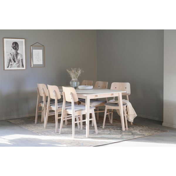 Nagano világosbarna étkezőszék világosszürke ülőrésszel - Rowico-image-2