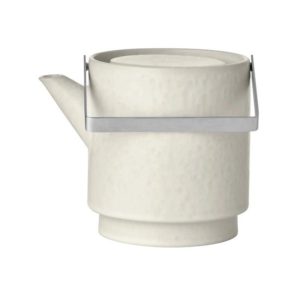 Krémszínű kőedény teáskanna szűrővel 1 l Makoto – Blomus-image-3