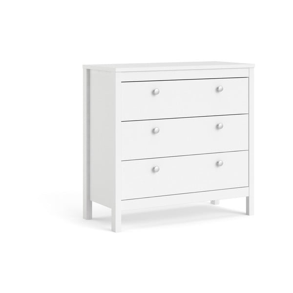 Fehér alacsony komód 82x80 cm Madrid – Tvilum-image-3