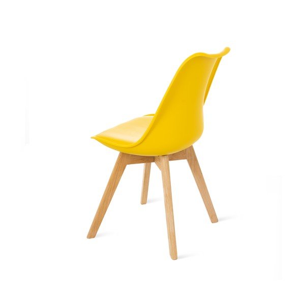 Retro 2 db sárga szék bükkfa lábakkal - Bonami Essentials-image-4