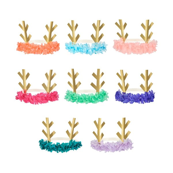 Parti sapka készlet 8 db-os Reindeer - Meri Meri-image-3