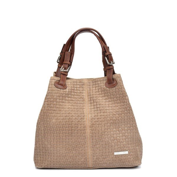 Barnásszürke bőr kézitáska 858 - Isabella Rhea-image-2