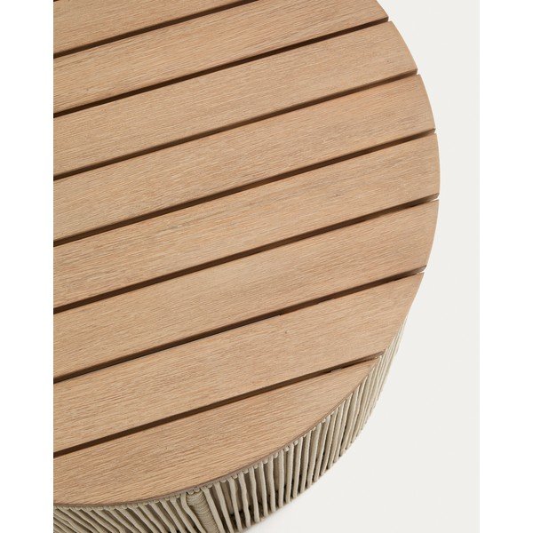 Kerek kerti dohányzóasztal akácfa asztallappal ø 70 cm Dandara – Kave Home-image-4