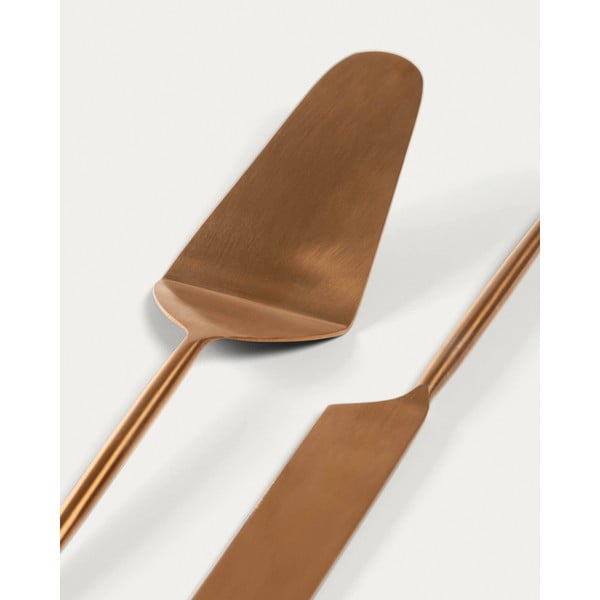 Rozsdamentes acél torta tálaló készlet 2 db-os Kelda – Kave Home-image-1