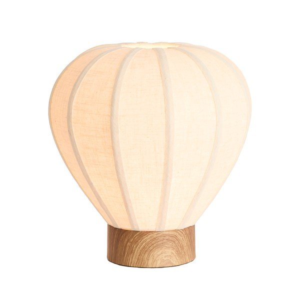 Krémszínű fém asztali lámpa textil búrával (magasság 36 cm) Kyzo – Light & Living-image-1