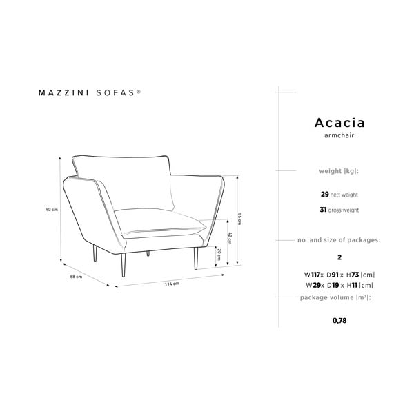Acacia bézs bársonyfotel - Mazzini Sofas-image-3