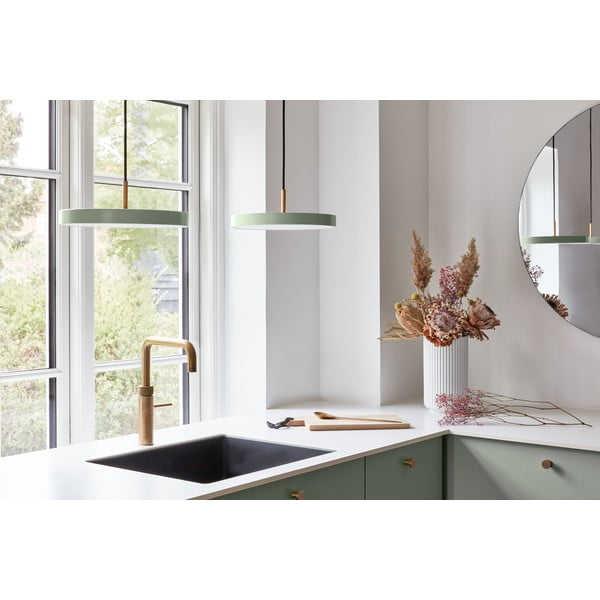 Világoszöld LED függőlámpa fém búrával ø 31 cm Asteria Mini – UMAGE-image-1