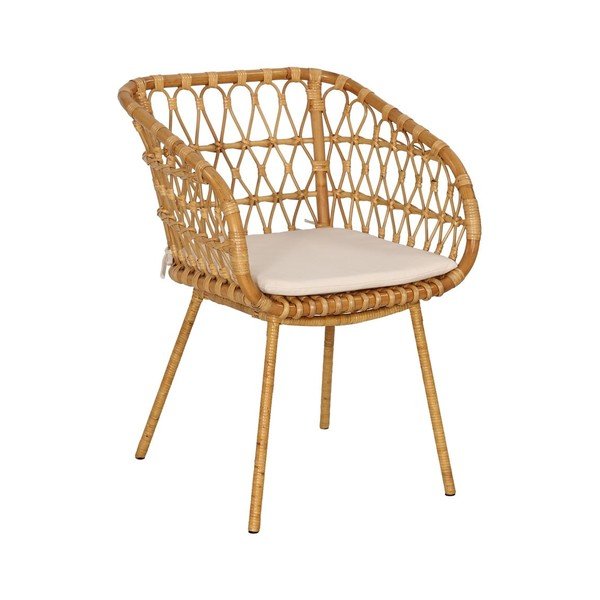 Natúr színű rattan kerti szék készlet 4 db-os - Bonami Essentials-image-2
