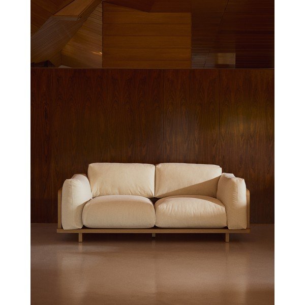 Bézs kanapé 225 cm Oaq – Kave Home-image-1
