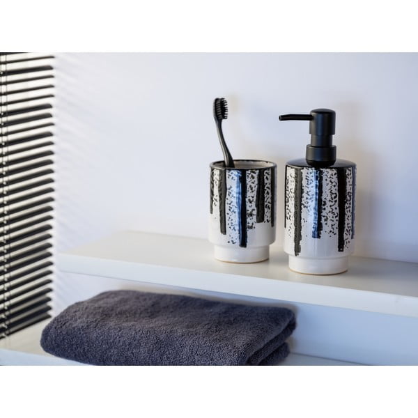 Fekete-fehér kerámia szappanadagoló 340 ml Subiza – Wenko-image-1