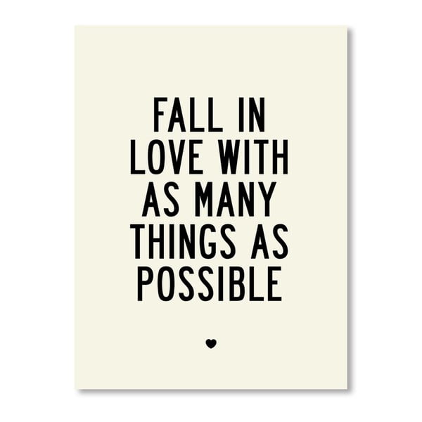 Fall In Love plakát, 42 x 30 cm - Americanflat