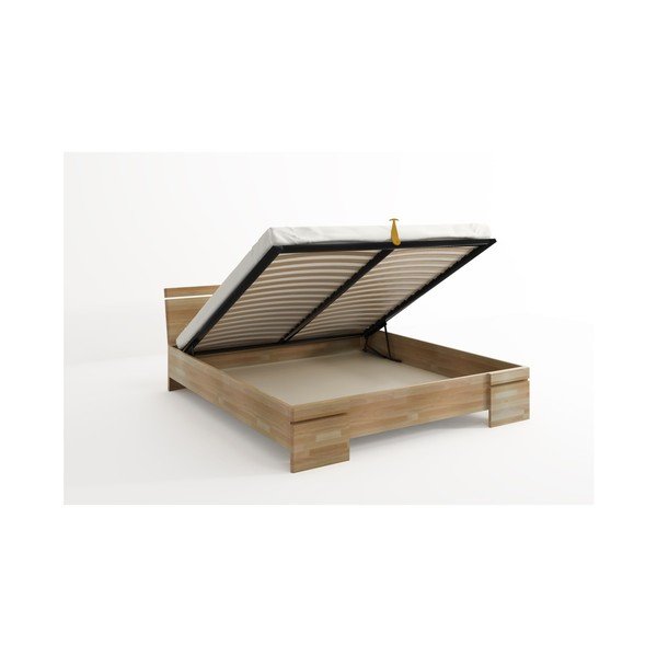 Sparta Maxi bükkfa franciaágy tárolóval, 140 x 200 cm - Skandica-image-4