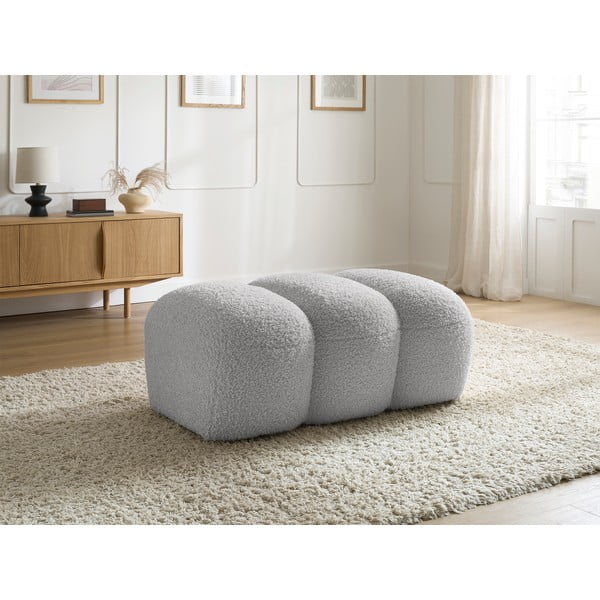 Világosszürke buklé lábtartó Hippolyte – Bobochic Paris-image-1