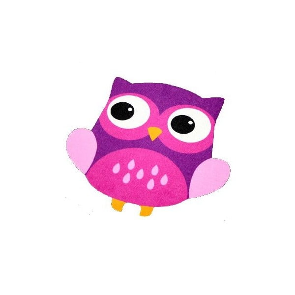 Owl lila gyerekszőnyeg, 66 x 66 cm - Zala Living