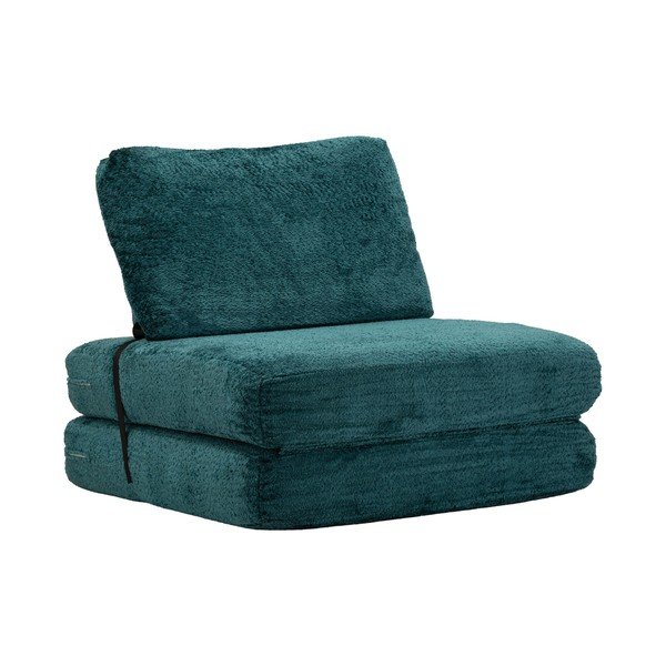 Kékeszöld kinyitható buklé fotel Faster – Mauro Ferretti